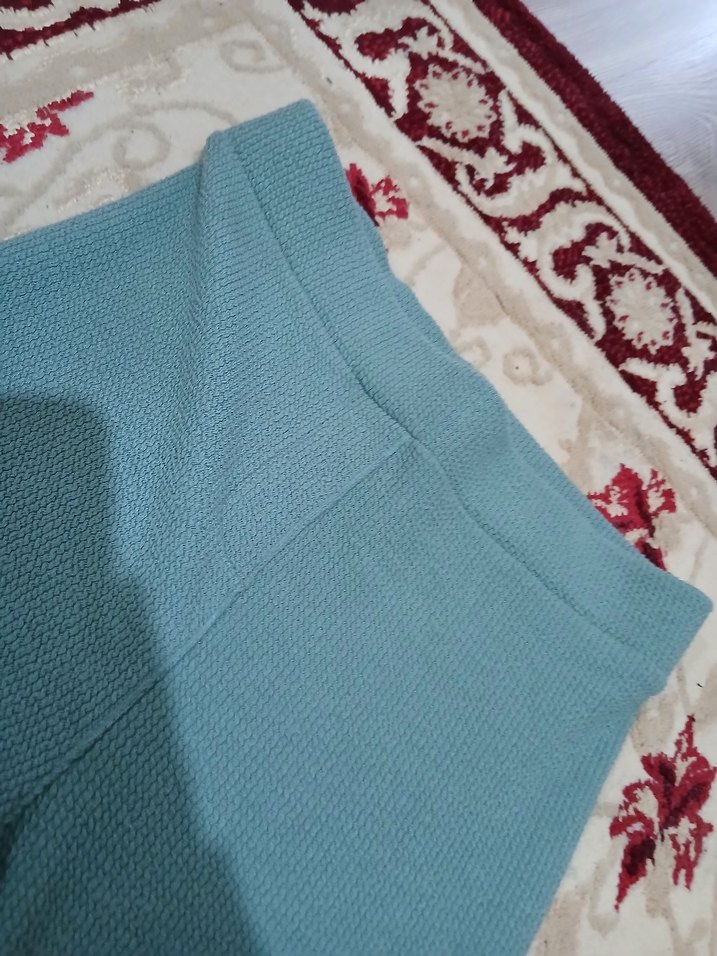 Kız Çocuk Mavi Elastik Bel Tayt - Görsel 2