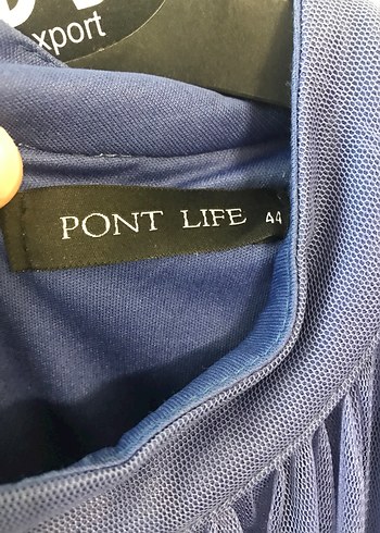 Mor Uzun Kollu Drapeli Abiye Elbise - Görsel 2