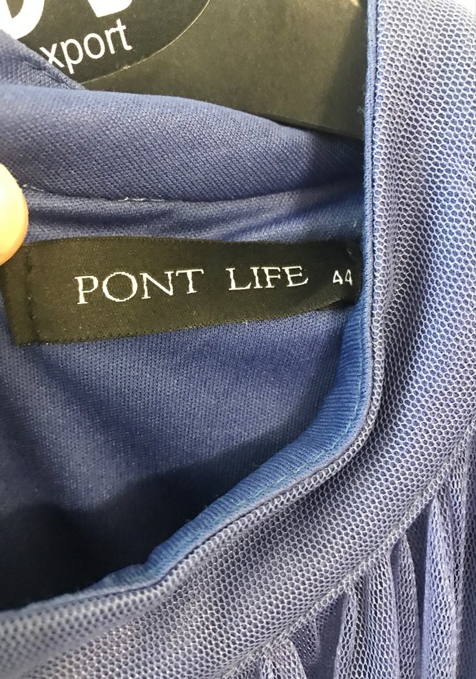 Mor Uzun Kollu Drapeli Abiye Elbise - Görsel 2