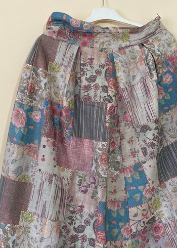 Bohem Çok Renkli Uzun Kloş Etek - Görsel 2