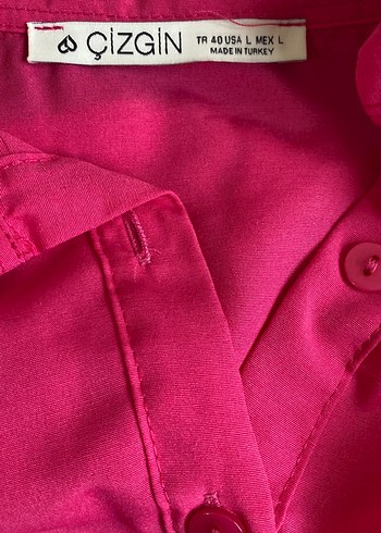 Pembe Fırfırlı Uzun Kollu Kadın Gömlek - Görsel 3