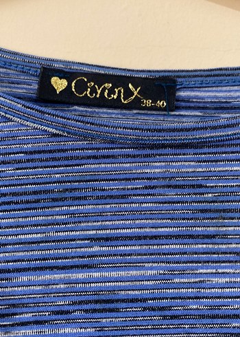 Mavi Uzun Kollu Salaş Uzun Elbise - Görsel 3