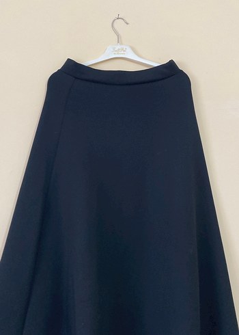 Siyah Uzun Scuba Kadın Etek - Görsel 2