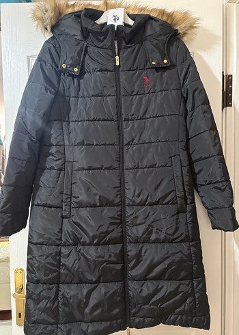 Siyah Uzun Kadın Kışlık Mont - Görsel 3