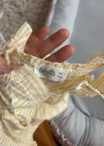 Sarı kuş bebek elbise - Görsel 3