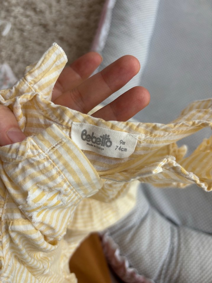 Sarı kuş bebek elbise - Görsel 3