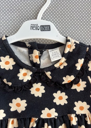 Çiçek Desenli Uzun Kollu Kız Elbisesi - Görsel 2