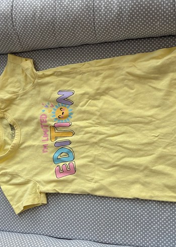 Sarı Baskılı Kız Çocuk Kısa Kollu tulum - Görsel 3