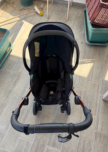 Mamas Papas Airo Cosmo Siyah Gül Altın Bebek Arabası - Görsel 2