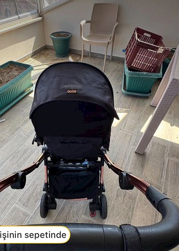 Mamas Papas Airo Cosmo Siyah Gül Altın Bebek Arabası - Görsel 5