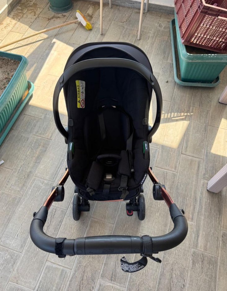Mamas Papas Airo Cosmo Siyah Gül Altın Bebek Arabası - Görsel 2