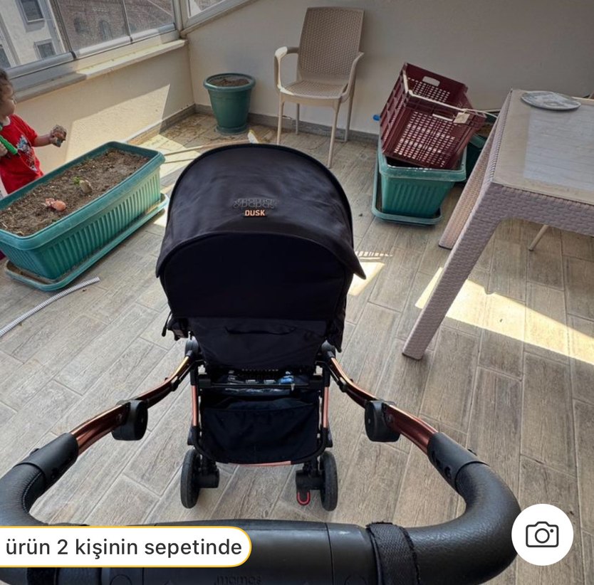 Mamas Papas Airo Cosmo Siyah Gül Altın Bebek Arabası - Görsel 5