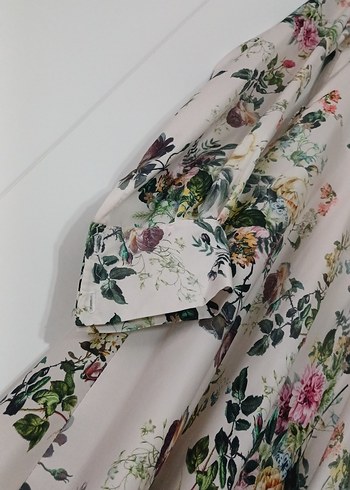 iki elbise anne kız Bohem Beyaz Çiçekli Uzun Elbise s m bedenler - Görsel 3