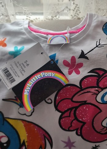 5-6 Yaş My Little Pony Temalı Kız Çocuk Tişört - Görsel 2