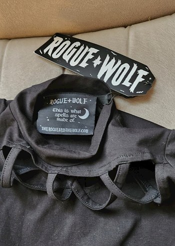 Rogue+Wolf Siyah Uzun Kollu Gotik Triko Elbise - Görsel 4