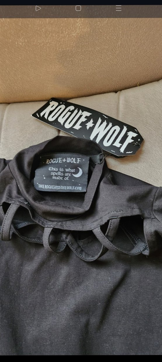 Rogue+Wolf Siyah Uzun Kollu Gotik Triko Elbise - Görsel 4