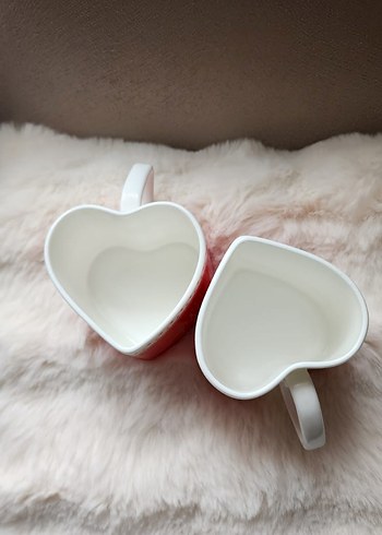 Sevgililer Gününe Özel Kırmızı Kalp Desenli İkili Kupa Seti - Görsel 3