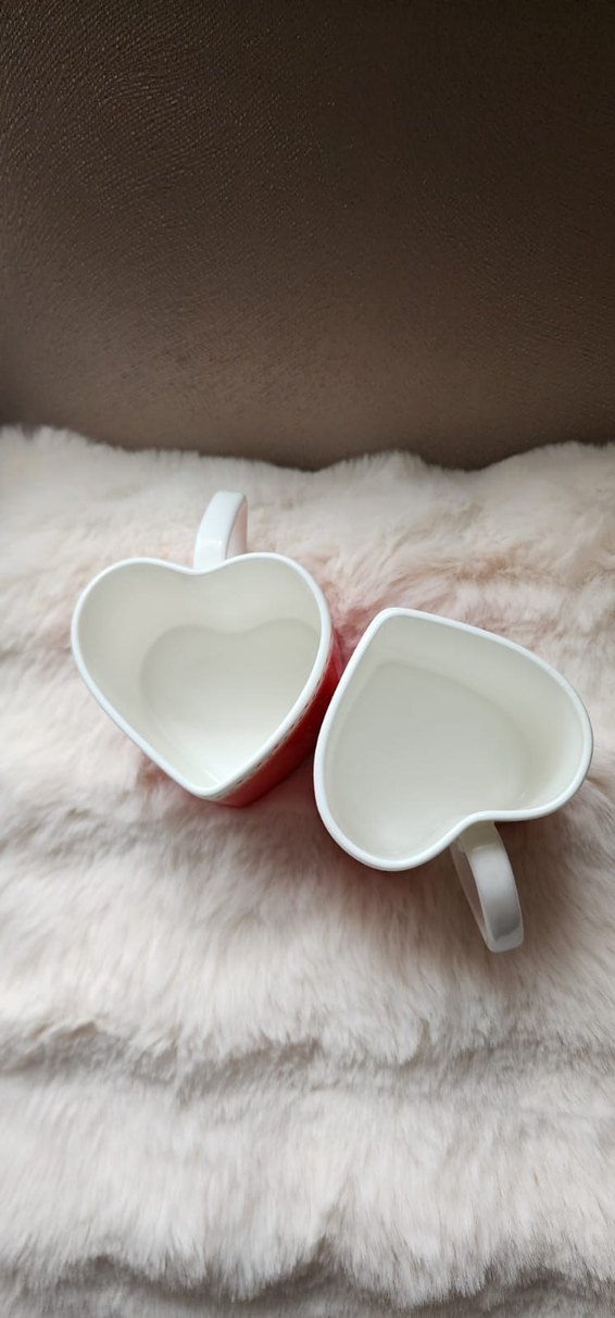 Sevgililer Gününe Özel Kırmızı Kalp Desenli İkili Kupa Seti - Görsel 3