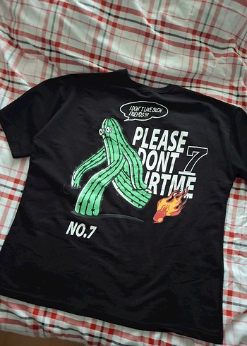 Erkek Siyah Baskılı Kısa Kollu Tişört - Görsel 2