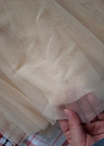 Bej Midi Drapeli Bohem Uzun Etek - Görsel 3