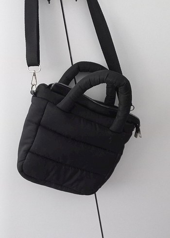 Siyah Fermuarlı Sokak Stili Kadın Çanta - Görsel 2