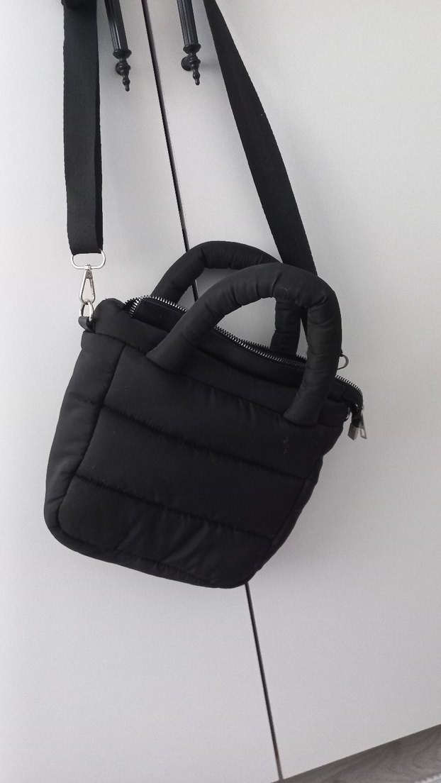 Siyah Fermuarlı Sokak Stili Kadın Çanta - Görsel 2