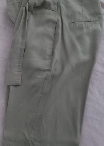 Fıstık yeşili kemer detaylı kumaş pantolon 
36 beden - Görsel 2
