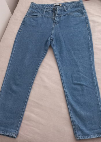 Kadın Mavi Geniş Kesim Denim Pantolon 30 beden - Görsel 2