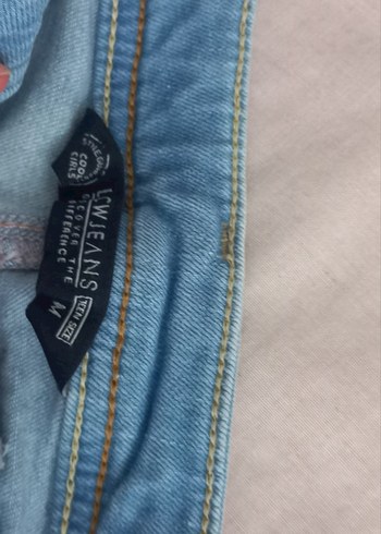 Düğmeli Mavi Kadın Mini Denim Şort M beden - Görsel 3