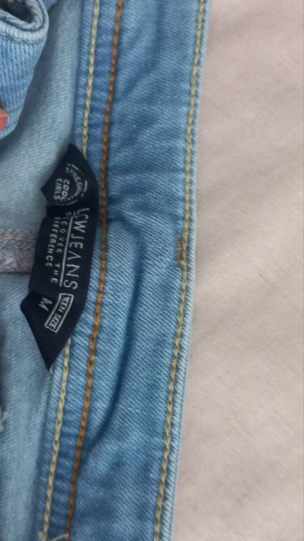 Düğmeli Mavi Kadın Mini Denim Şort M beden - Görsel 3