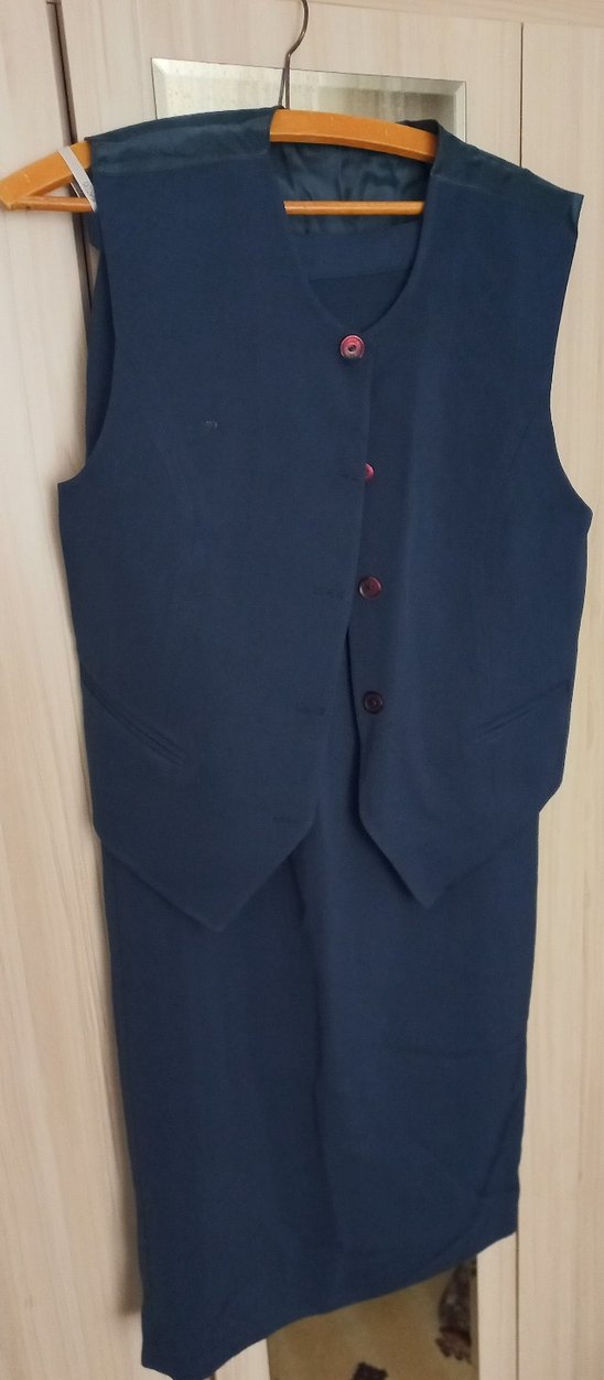 Blaizer ceket yelek uzun kalem etek takım - Görsel 2