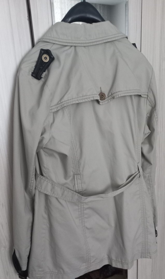 Krem renk  Midi Kadın Trençkot - Görsel 2