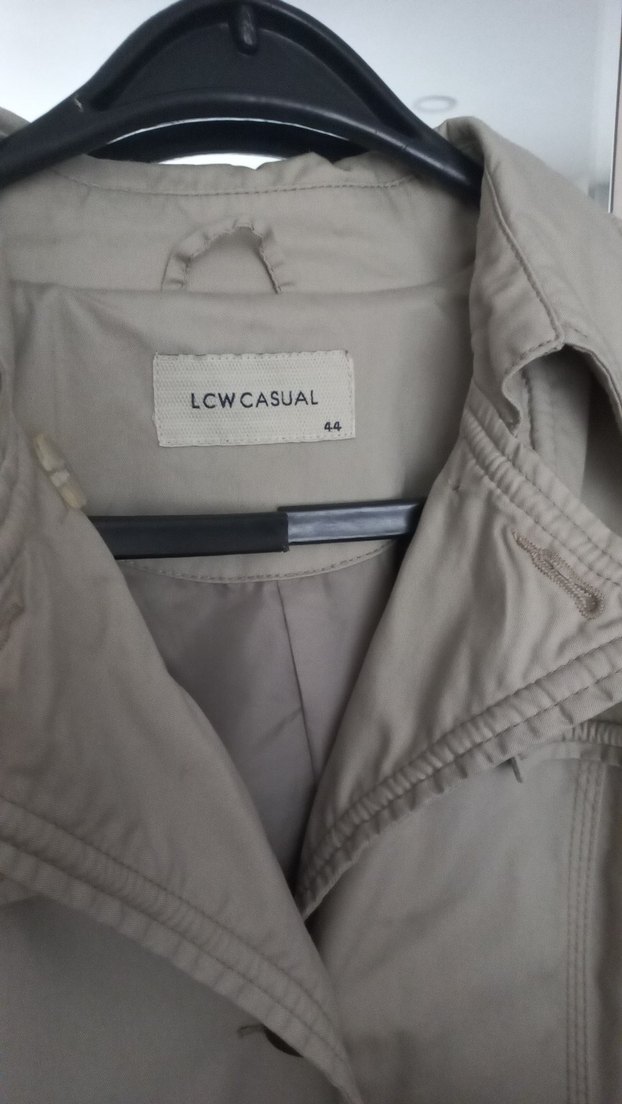 Krem renk  Midi Kadın Trençkot - Görsel 3