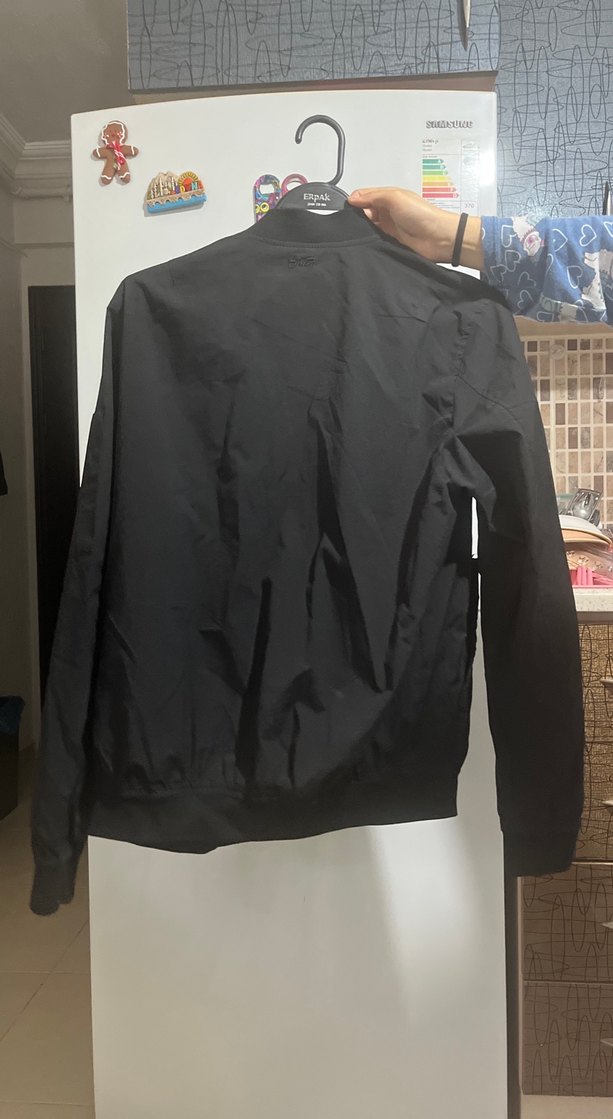 Siyah Fermuarlı Kadın Midi Ceket - Görsel 2