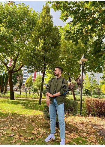 Haki Renkli Bomber Ceket - Görsel 2