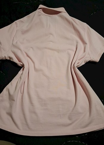 Pembe Kısa Kollu Polo Yaka Tişört - Görsel 2