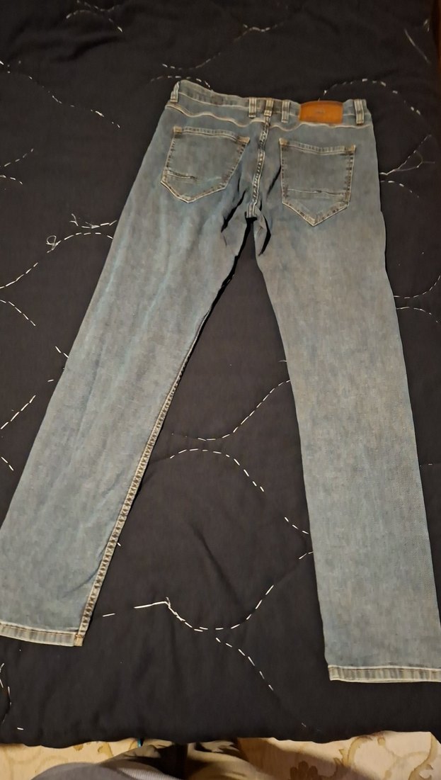 Gri Erkek Regular Fit Denim Pantolon - Görsel 5