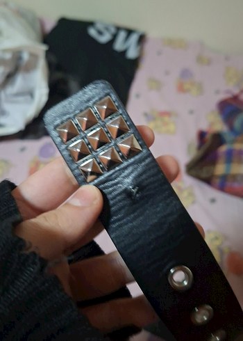 Zımbalı Siyah Kemer - Görsel 2