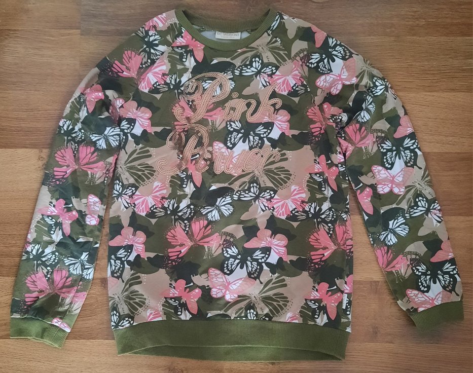 lc waikiki 9-10 yaş Kız Çocuk Kelebek Desenli Sweatshirt - Görsel 2