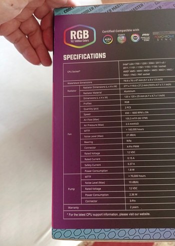 MasterLiquid ML240L V2 RGB Sıvı Soğutucu Mor - Görsel 2