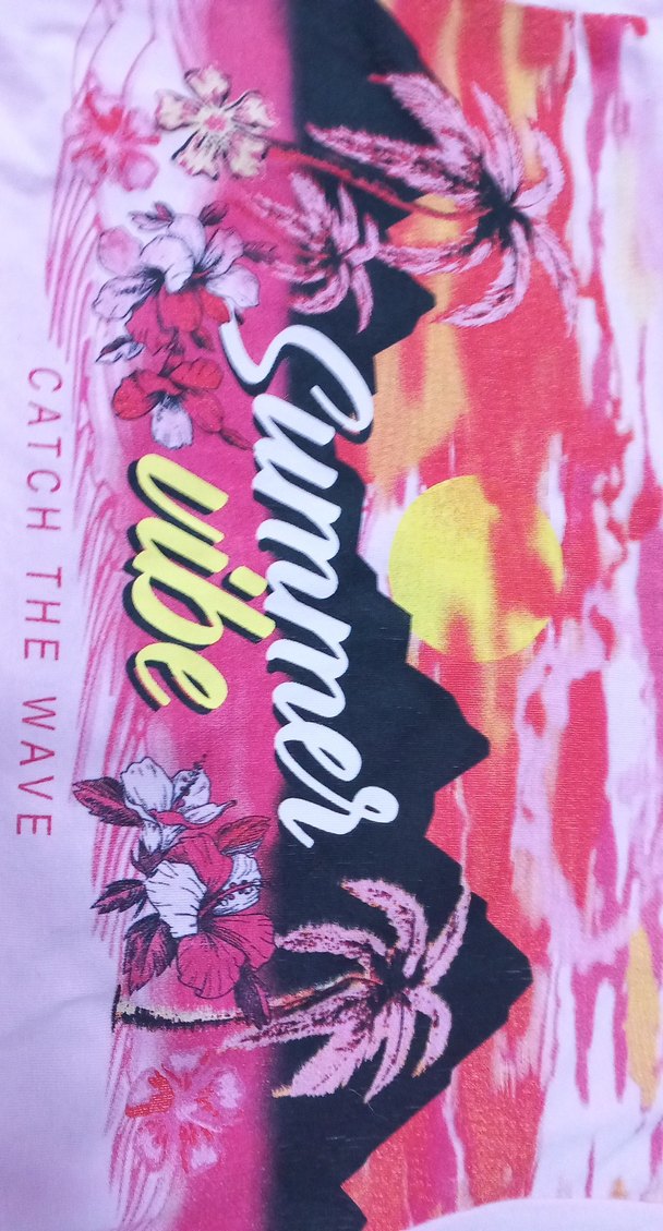 Pembe Baskılı crop - Görsel 2