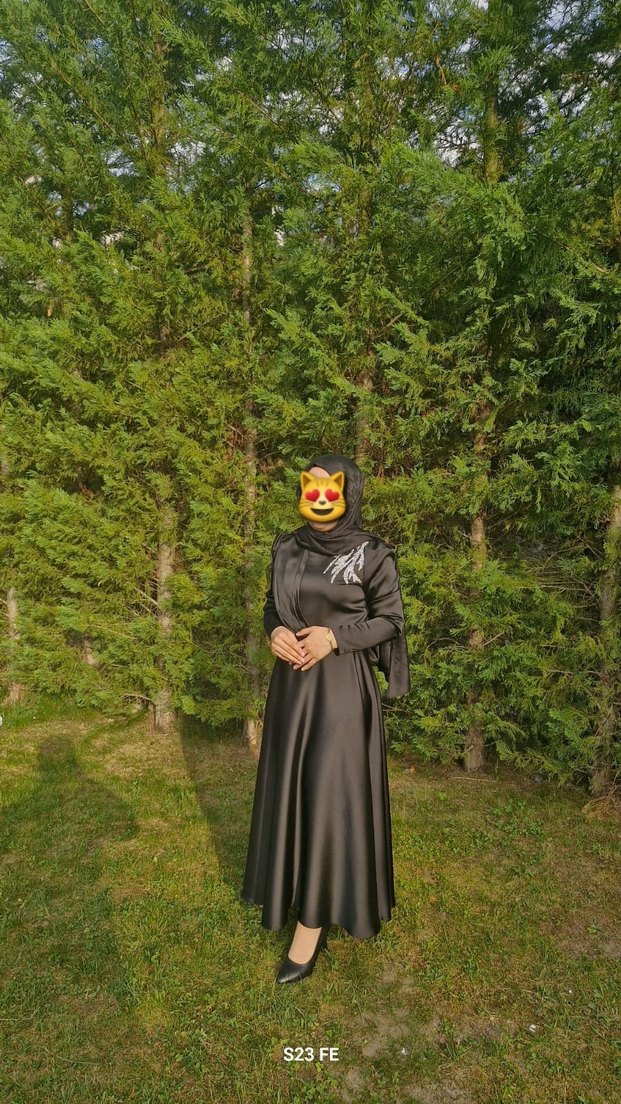 Siyah Tesettürlü Abiye - Görsel 2