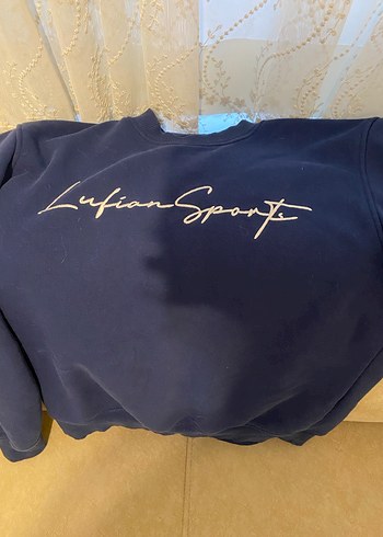 Lacivert Erkek Sweatshirt, Uzun Kollu, Rahat Kesim - Görsel 3