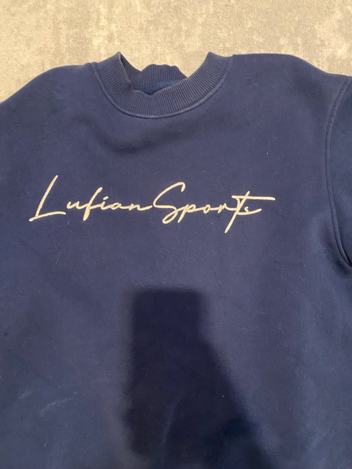 Lacivert Erkek Sweatshirt, Uzun Kollu, Rahat Kesim - Görsel 2