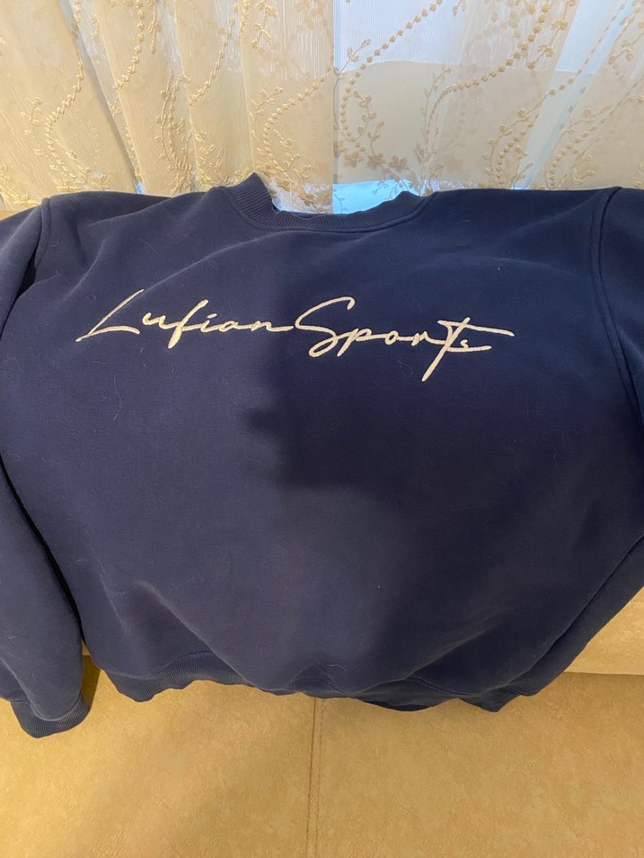 Lacivert Erkek Sweatshirt, Uzun Kollu, Rahat Kesim - Görsel 3