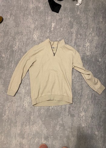 Bej erkek Uzun Kollu Sweatshirt - Görsel 2