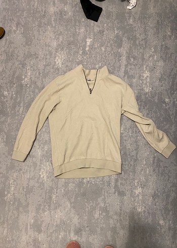 Bej erkek Uzun Kollu Sweatshirt - Görsel 3