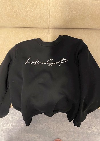 Siyah Erkek Sweatshirt Uzun Kollu Rahat Kesim - Görsel 2