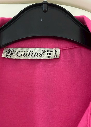 Pembe Parlak Taşlı Uzun Kadın Gömlek - Görsel 5