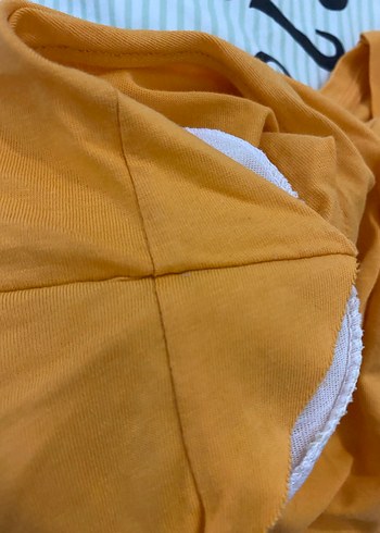 Sarı Kadın Basic Tişört - Görsel 3